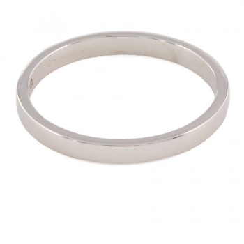 18ct White Gold 2.1g Wedding Ring Size L